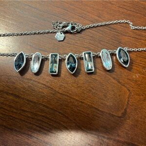 Elegant Silver and Black Women's Necklace